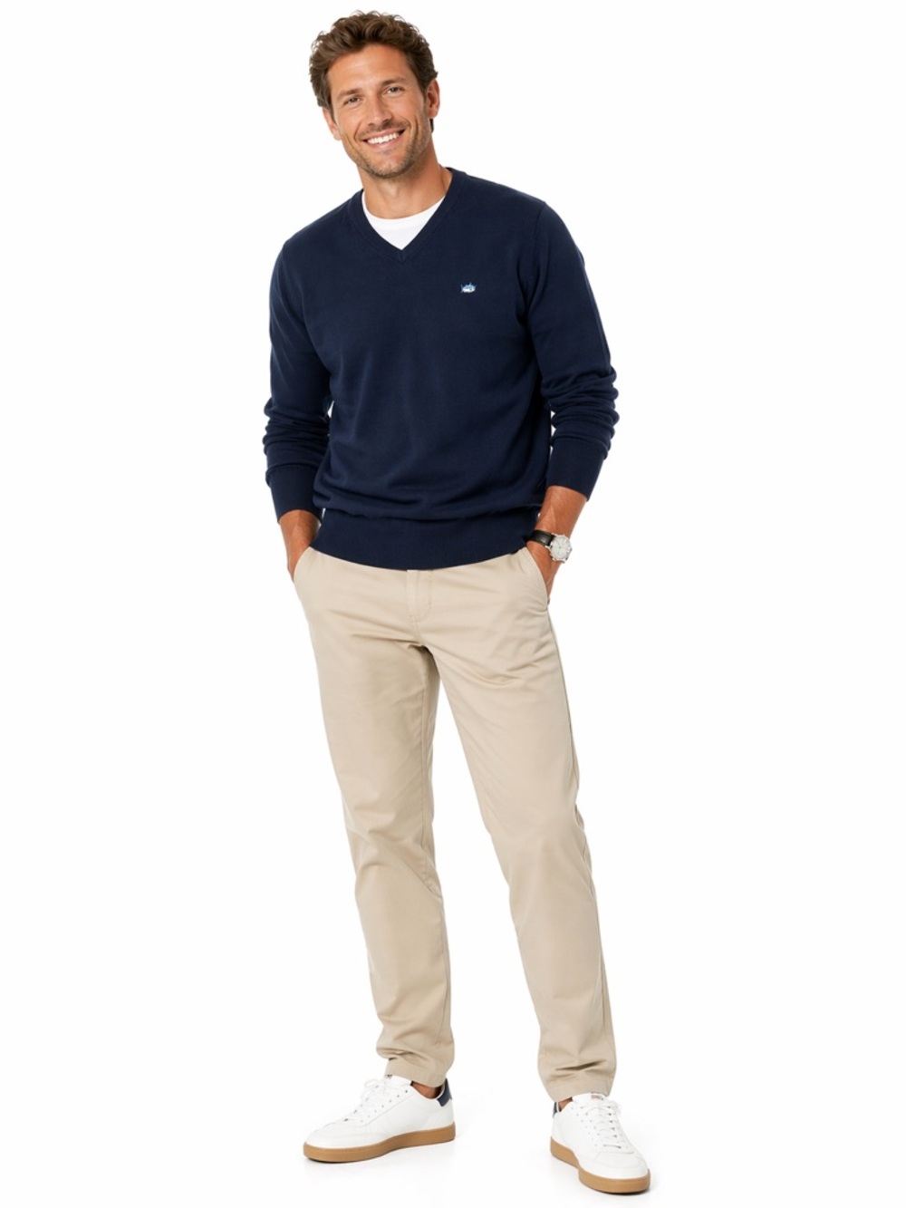 Southern Tide Navy Blue V-Neck Sweater
